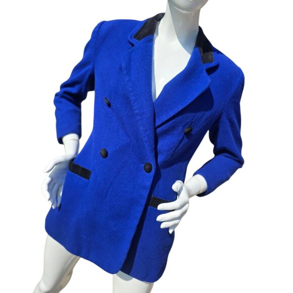 Vintage Double Breasted Wool Blazer NORTON McNAUGHTON sz 8 - Picture 1 of 5